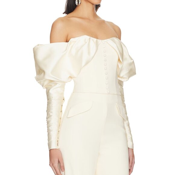 NEW $783 NAFSIKA SKOURTI OPERA CORSET TOP IN CREAM SIZE 6 - Picture 1 of 8